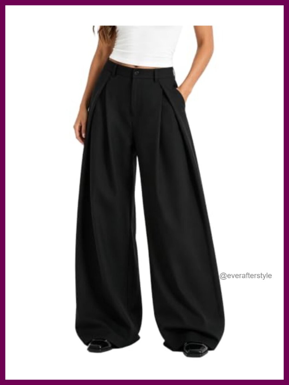Barrel Leg Dress Pants Pleated Baggy Wide Leg Casual Trousers